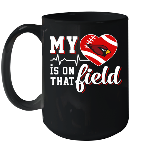 NFL My Heart Is On That Field Football Sports St.Louis Cardinals Ceramic Mug 15oz