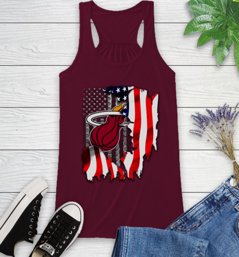 Miami Heat NBA Basketball American Flag Racerback Tank 2