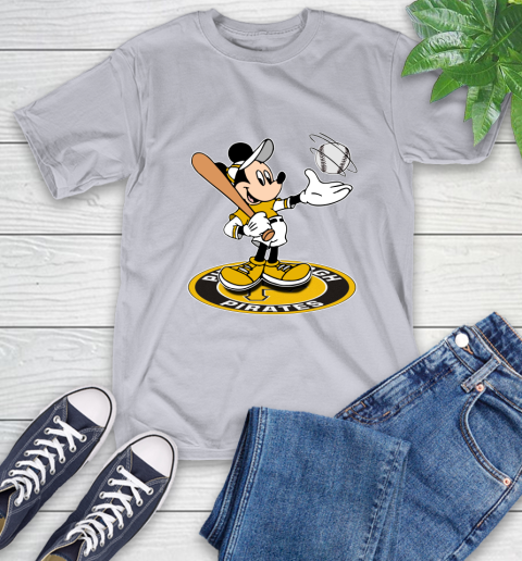 MLB Baseball Pittsburgh Pirates Cheerful Mickey Disney Shirt T-Shirt 6