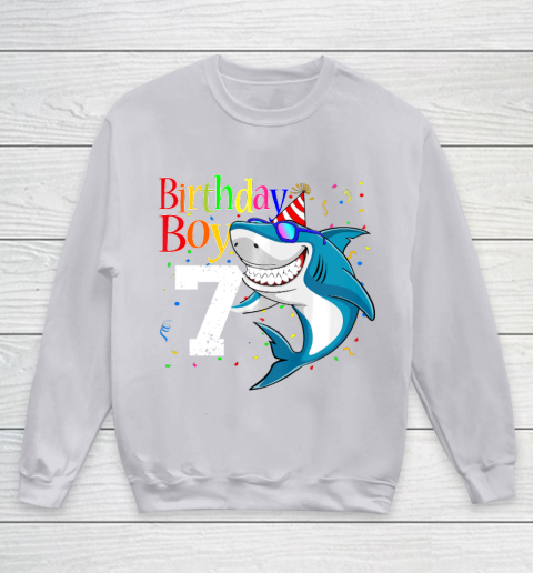 Kids 7th Birthday Boy Shark Shirts 7 Jaw Some Four Tees Boys 7 Years Old Youth Sweatshirt 3