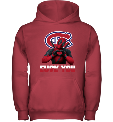 NHL Montreal Canadiens Deadpool Love You Fuck You Hockey Sports 2HnMKPXKJVo youth hoodie 43 95 151514 front red