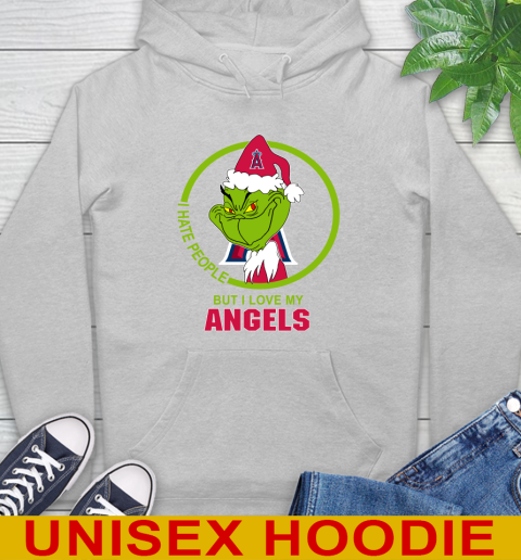 Los Angeles Angels MLB Christmas Grinch I Hate People But I Love My Favorite Baseball Team Hoodie 6