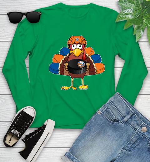 New York Islanders Turkey Thanksgiving Day Youth Long Sleeve 6