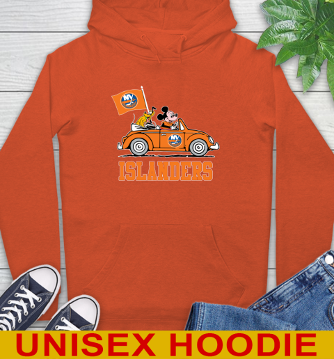 NHL Hockey New York Islanders Pluto Mickey Driving Disney Shirt Hoodie 5