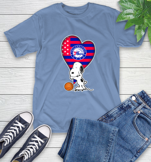Philadelphia 76ers NBA Basketball The Peanuts Movie Adorable Snoopy T-Shirt 11