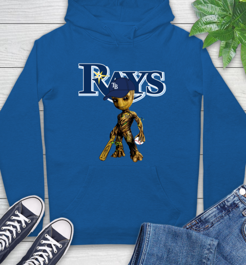 MLB Tampa Bay Rays Groot Guardians Of The Galaxy Baseball Hoodie 9