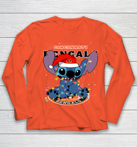 Cincinnati Bengals NFL Football noel stitch Christmas Youth Long Sleeve 2