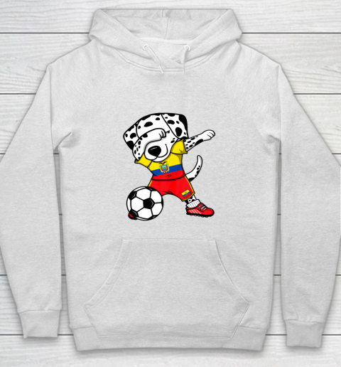 Dabbing Dalmatian Ecuador Soccer Fans Jersey Football Lovers Hoodie