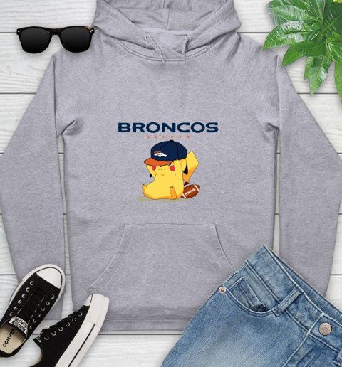 NFL Pikachu Football Sports Denver Broncos Youth Hoodie 6