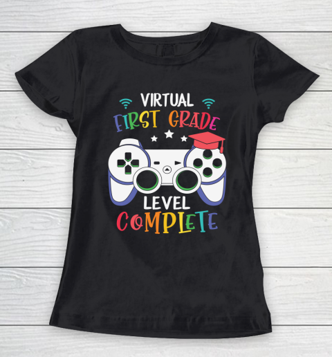 Back To School Shirt Virtual First Grade level complete Women's T-Shirt