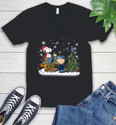 Memphis Grizzlies NBA Basketball Christmas The Peanuts Movie Snoopy Championship V-Neck T-Shirt