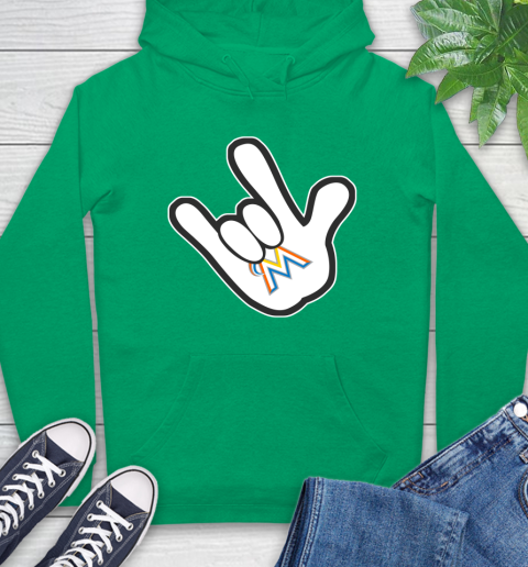 Miami Marlins MLB Baseball Mickey Rock Hand Disney Hoodie 8