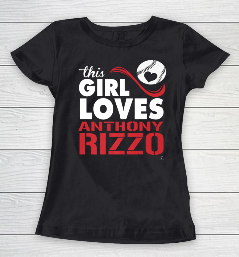 Anthony Rizzo Tshirt This Girl Loves Rizzo Baseball Women's T-Shirt