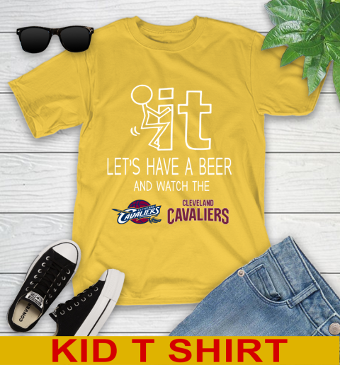 Cleveland Cavaliers Basketball NBA Let's Have A Beer And Watch Your Team Sports Youth T-Shirt 9