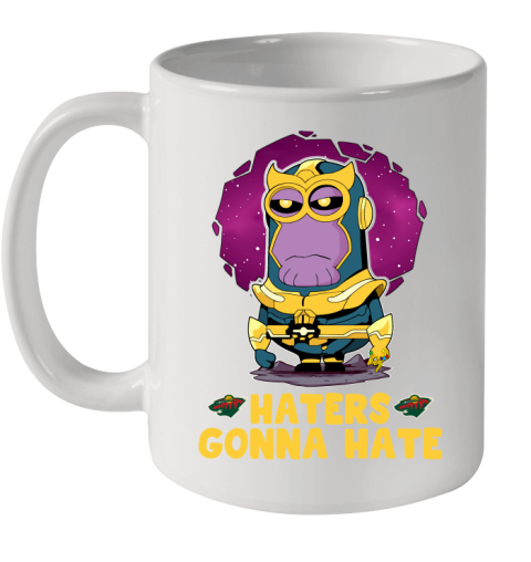 NHL Hockey Minnesota Wild Haters Gonna Hate Thanos Minion Marvel Shirt Ceramic Mug 11oz