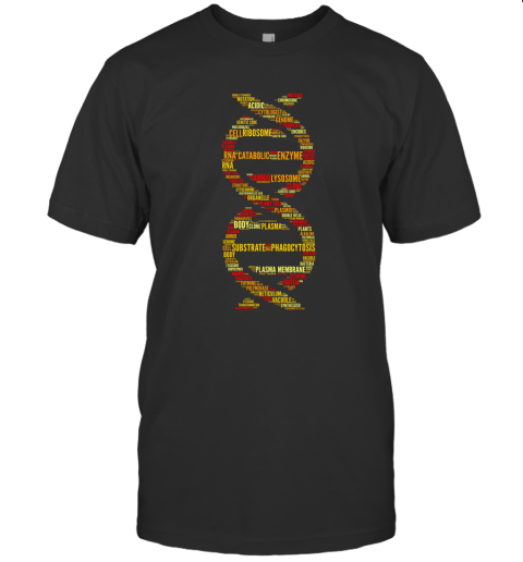 DNA Molecule Word Cloud  Biology Science T Shirt T-Shirt