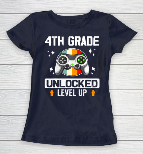 Next Level t shirts 4th Grade Unlocked Level Up Back To School Fourth Grade Gamer Women's T-Shirt 2