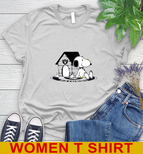 NFL Football Oakland Raiders Snoopy The Peanuts Movie Shirt Women's T-Shirt