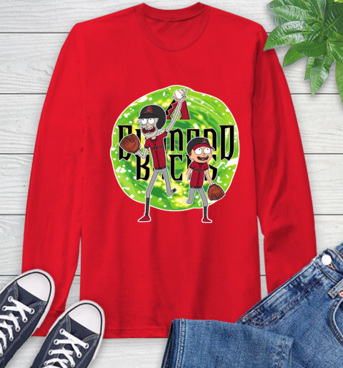 MLB Arizona Diamondbacks Rick And Morty Baseball Sports Long Sleeve T-Shirt 10