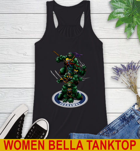 NFL Football Seattle Seahawks Teenage Mutant Ninja Turtles Shirt Racerback Tank 2