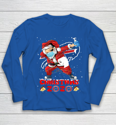 Buffalo Bills Funny Santa Claus Dabbing Christmas 2020 NFL Youth Long Sleeve 7