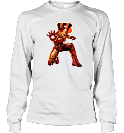 NFL Iron Man Cincinnati Bengals Long Sleeve T-Shirt - Rookbrand