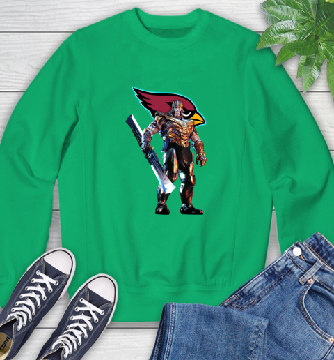 NFL Thanos Gauntlet Avengers Endgame Football Arizona Cardinals Sweatshirt 6
