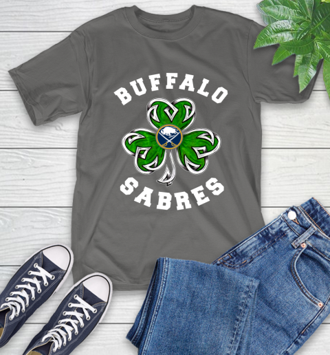 NHL Buffalo Sabres Three Leaf Clover St Patrick's Day Hockey Sports T-Shirt 10