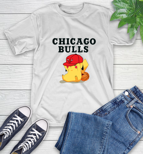 NBA Pikachu Basketball Sports Chicago Bulls T-Shirt