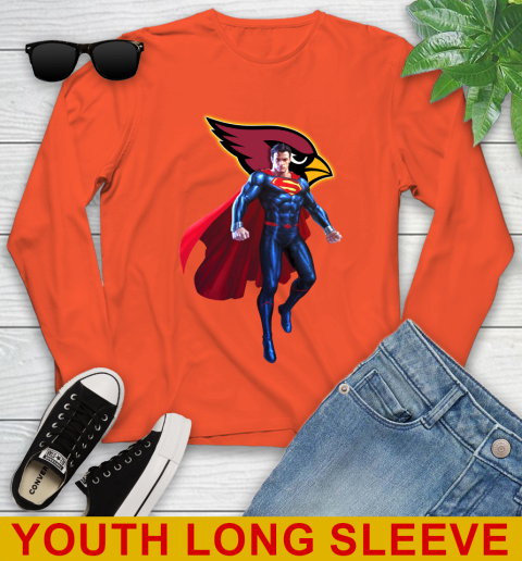 NFL Superman DC Sports Football Arizona Cardinals Youth Long Sleeve 4