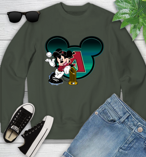 MLB Arizona Diamondbacks The Commissioner's Trophy Mickey Mouse Disney Youth Sweatshirt 10