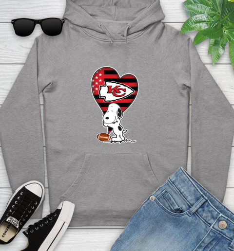 Kansas City Chiefs NFL Football The Peanuts Movie Adorable Snoopy Youth Hoodie 6