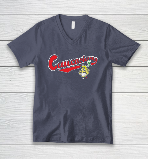Cleveland Caucasians Bomani Jones V-Neck T-Shirt 8