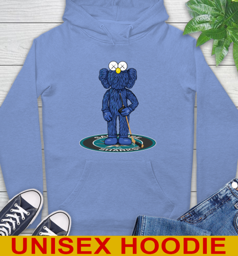 NHL Hockey San Jose Sharks Kaws Bff Blue Figure Shirt Hoodie 11