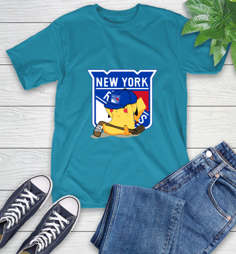 NHL Pikachu Hockey Sports New York Rangers T-Shirt 8