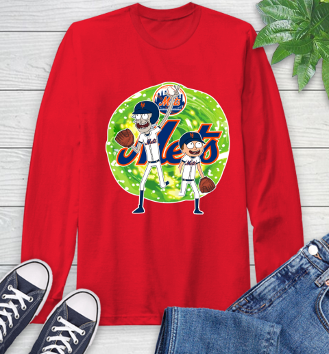 MLB New York Mets Rick And Morty Baseball Sports Long Sleeve T-Shirt 10