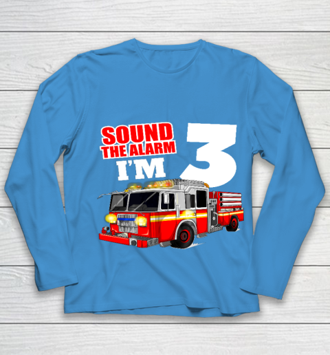 Kids Fire Truck 3rd Birthday T Shirt Boy Firefighter 3 Years Old Youth Long Sleeve 5
