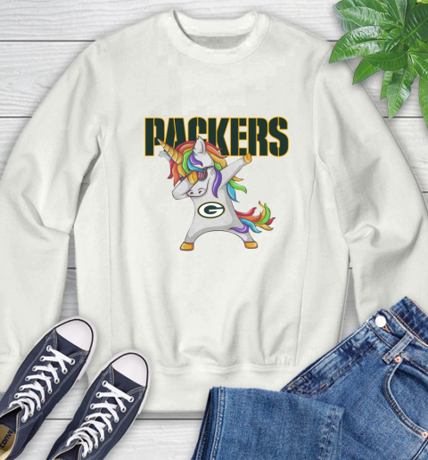 Green Bay Packers NFL Football Funny Unicorn Dabbing Sports Sweatshirt