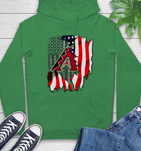 Arizona Diamondbacks MLB Baseball American Flag Hoodie 8
