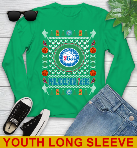 Philadelphia 76ers Merry Christmas NBA Basketball Loyal Fan Youth Long Sleeve 7