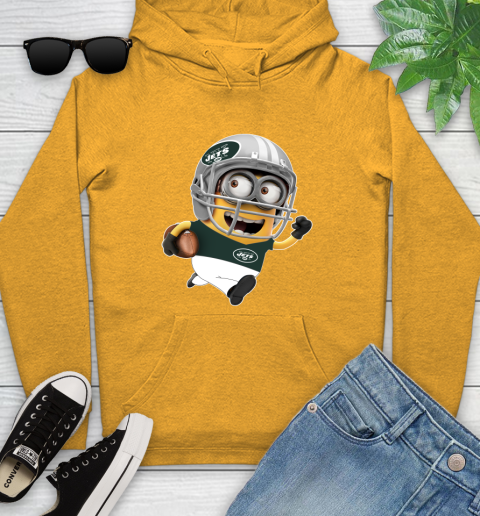 NFL New York Jets Minions Disney Football Sports Youth Hoodie 3