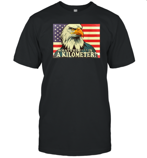WTF What The Fuck Is A Kilometer George Washington July 4th T-Shirt