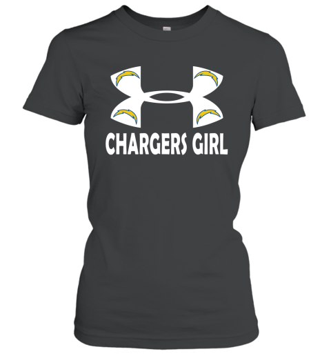 NFL Los Angeles Chargers Girl Under Armour Football Sports yGR067zLPDo ladies t shirt 20 95 151514 front black