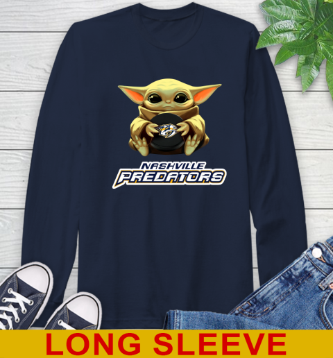 NHL Hockey Nashville Predators Star Wars Baby Yoda Shirt 61