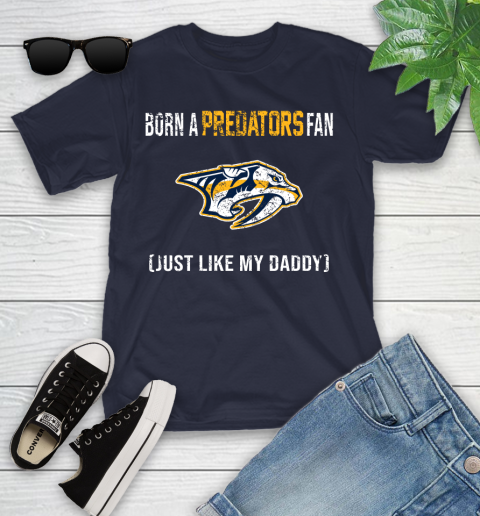 NHL Nashville Predators Hockey Loyal Fan Just Like My Daddy Shirt Youth T-Shirt 2