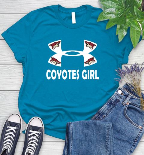 NHL Arizona Coyotes Girl Under Armour Hockey Sports Women's T-Shirt 10
