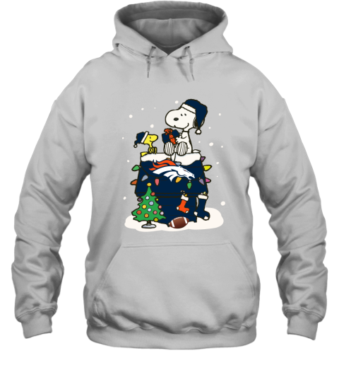 A Happy Christmas With Denver Broncos Snoopy Hoodie