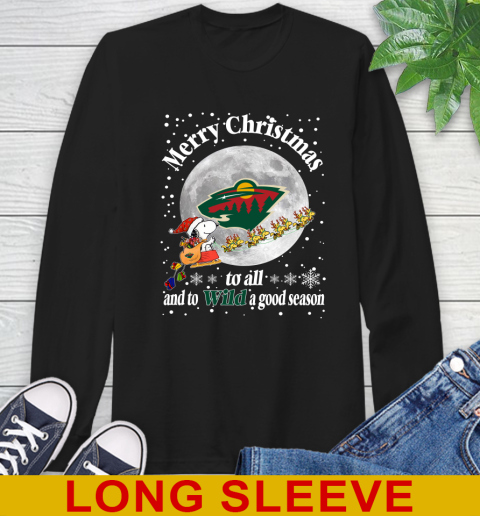 Minnesota Wild Merry Christmas To All And To Wild A Good Season NHL Hockey Sports Long Sleeve T-Shirt