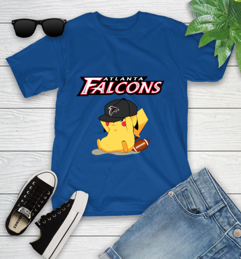 NFL Pikachu Football Sports Atlanta Falcons Youth T-Shirt 9