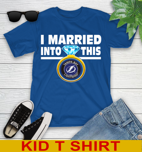 Tampa Bay Lightning NHL Hockey I Married Into This My Team Sports Youth T-Shirt 10